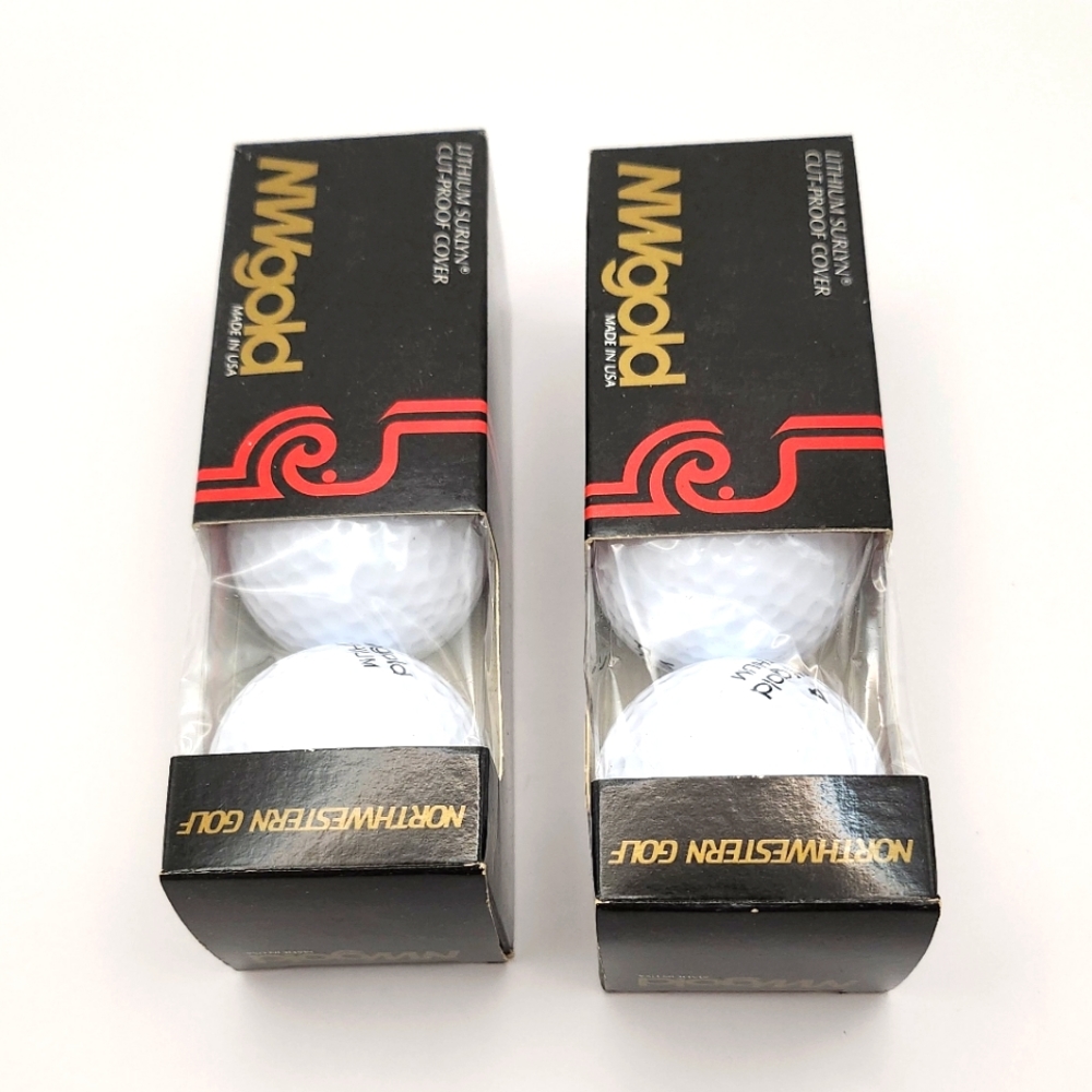 Vintage Northwestern Golf NWgold Golf Balls NWT